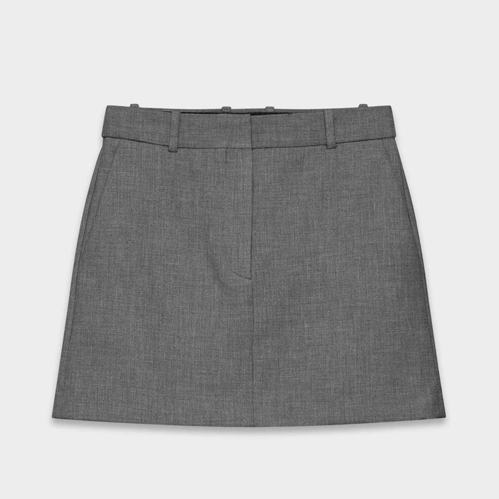 Aritzia Chisel Heather Grey Charcoal Mini Skirt - New with Tags (originally $98)
